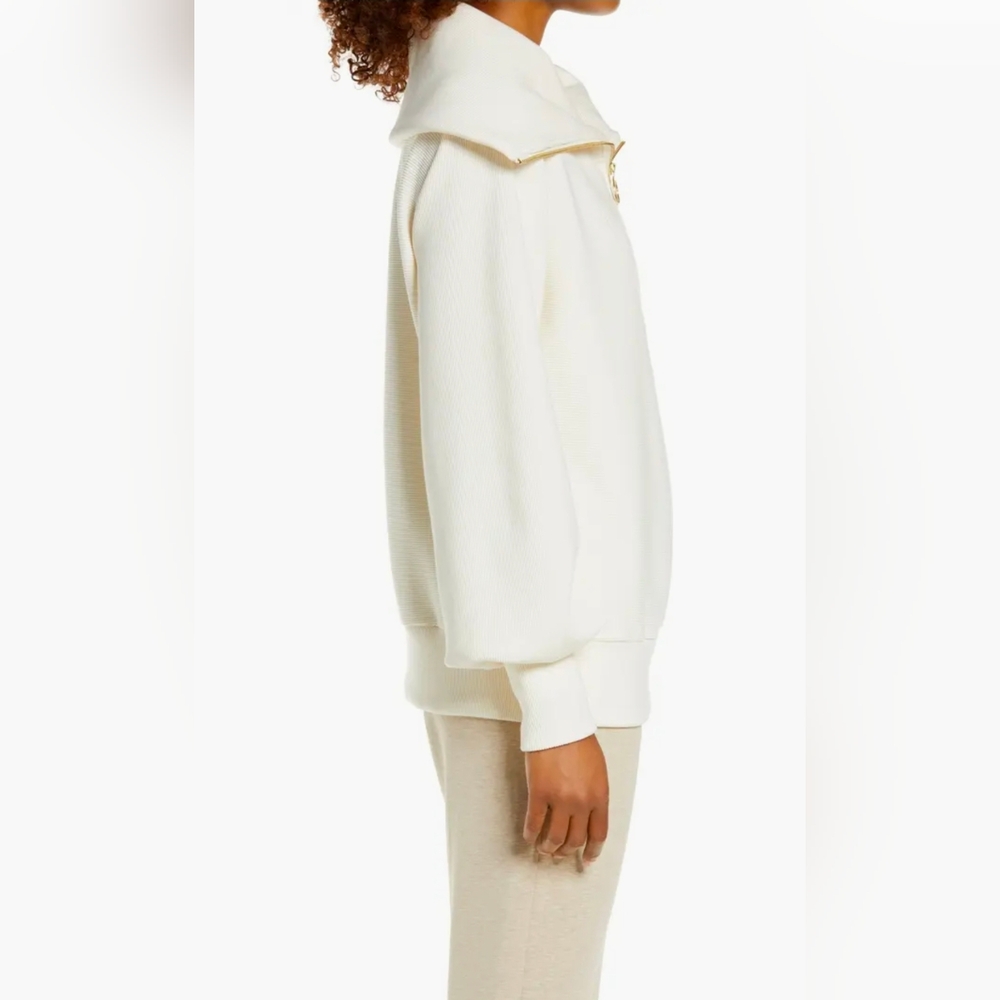 Varley Vine Ottoman Half Zip Pullover Ivory Size XS - Picture 3 of 11